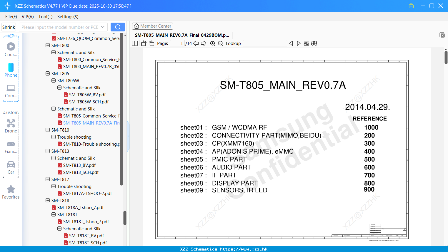 Samsung SM-T805_MAIN_REV0.7A_Final_0429BOM